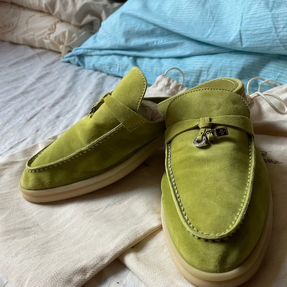 Loro Piana Suede Slip-On Loafers - Picture 4 of 10